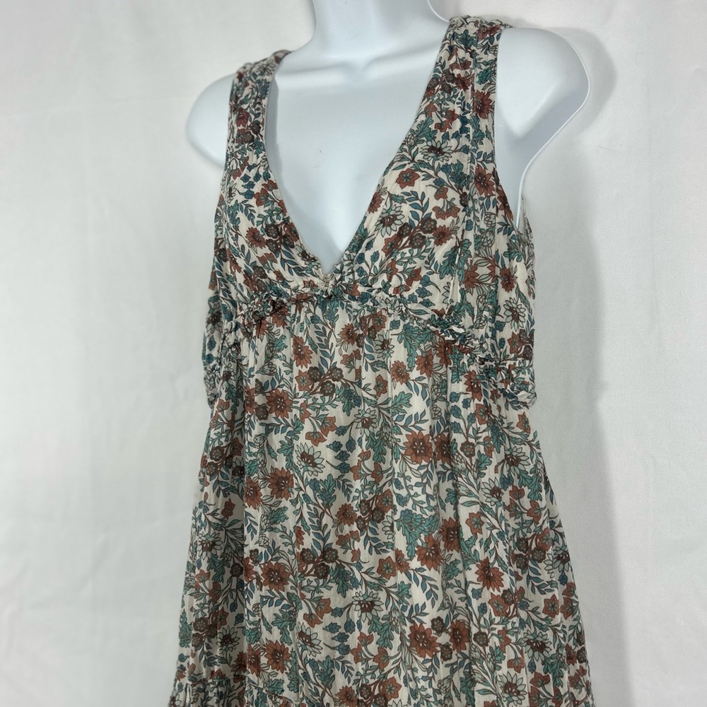 Rachel Zoe cotton floral tiered Maxi dress S - Picture 9 of 10